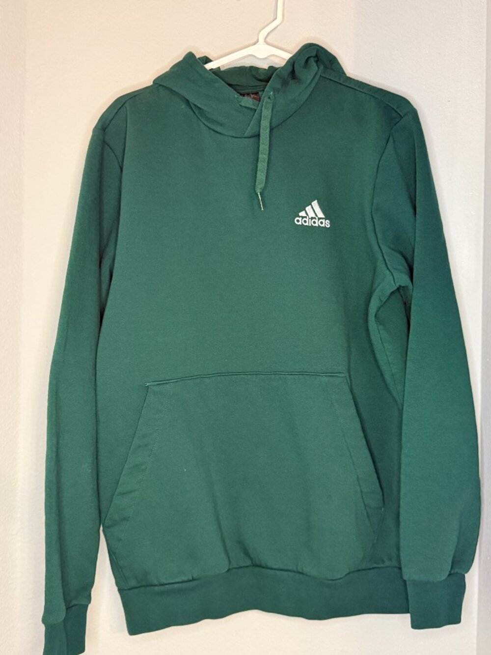 Adidas Green Hoodie Size L Cozy Athletic Pullover